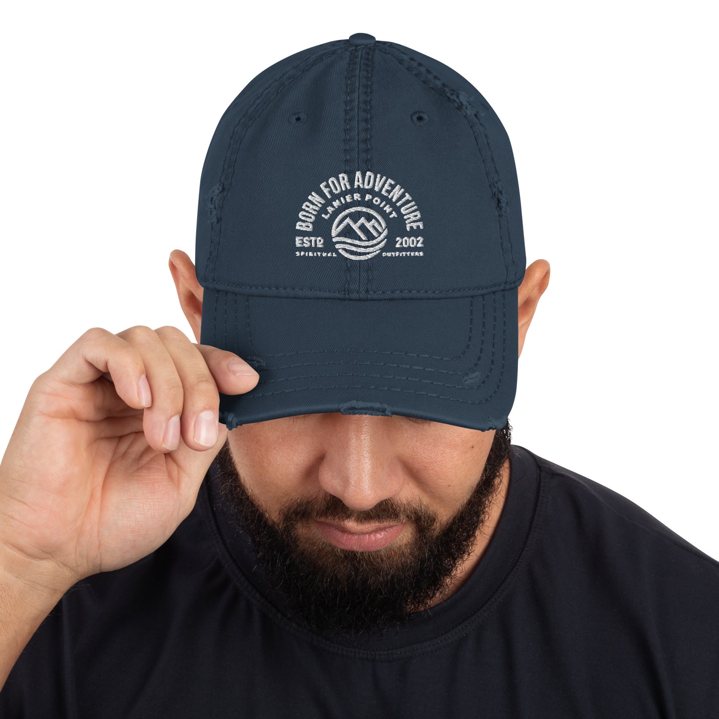 Born for Adventure Distressed Dad Hat