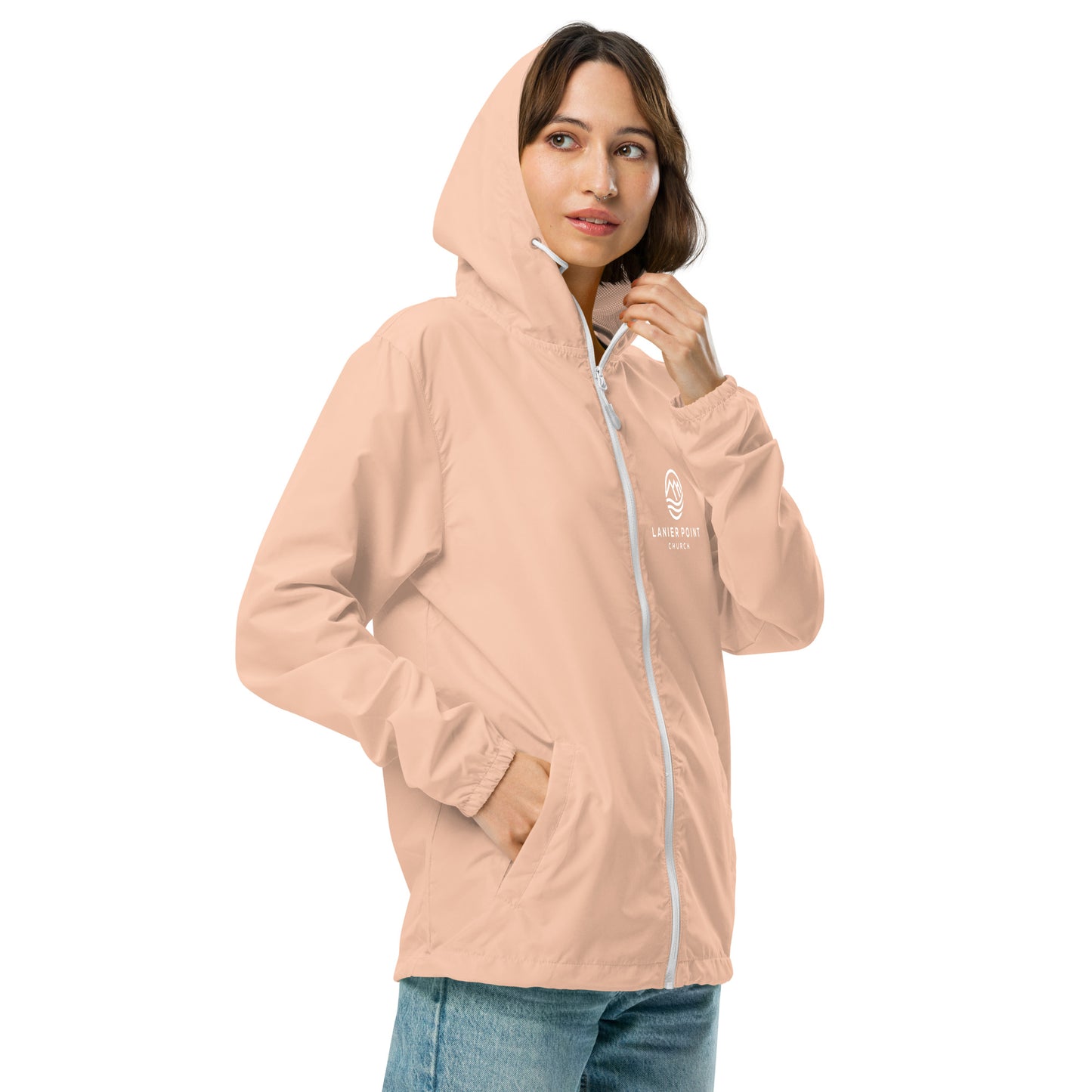 Unisex lightweight zip up windbreaker