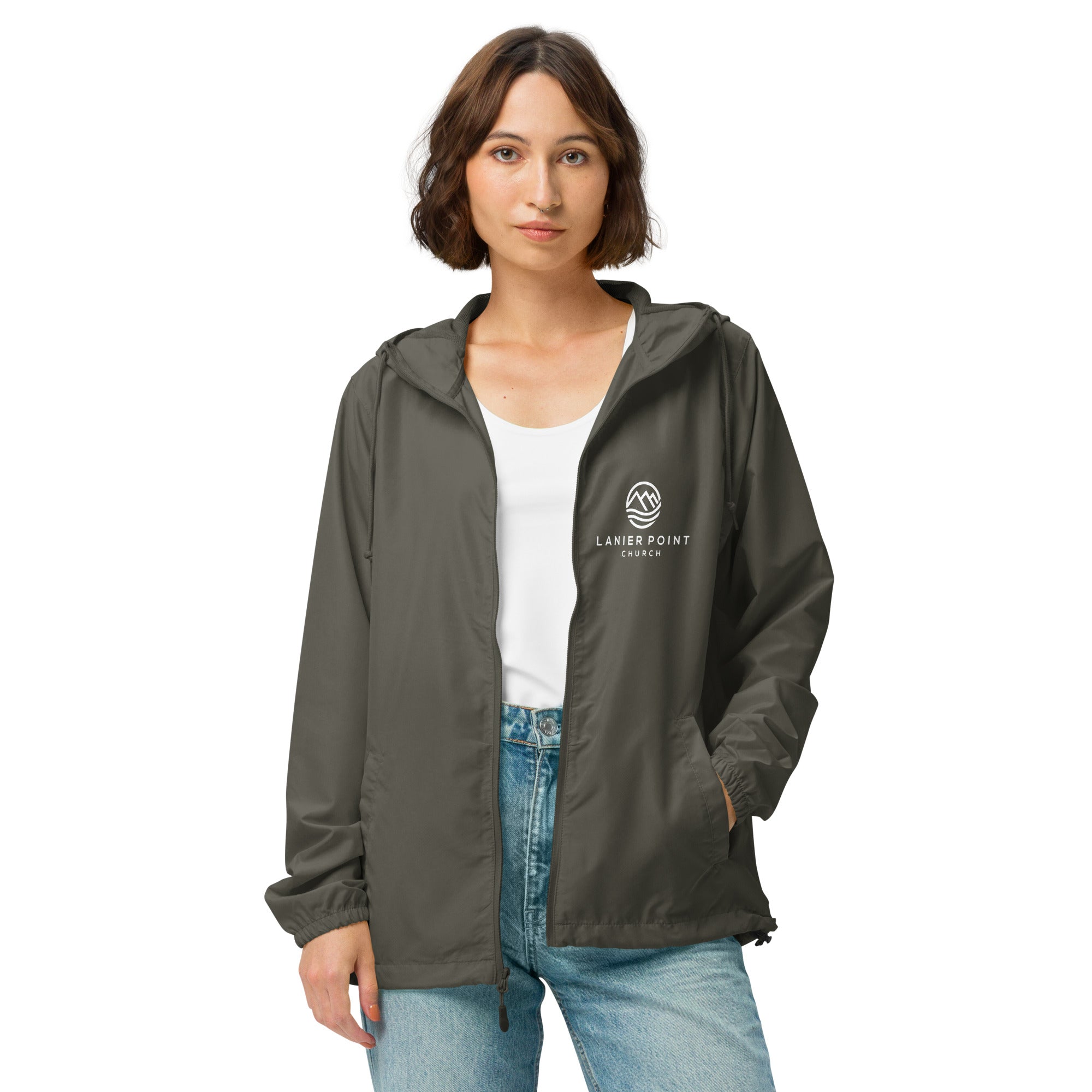 ★DRAWFIT WOMEN★ Shirring zip-up windbreaker ONYX BLACK DFW Women's Practice Jacket – Boxercraft