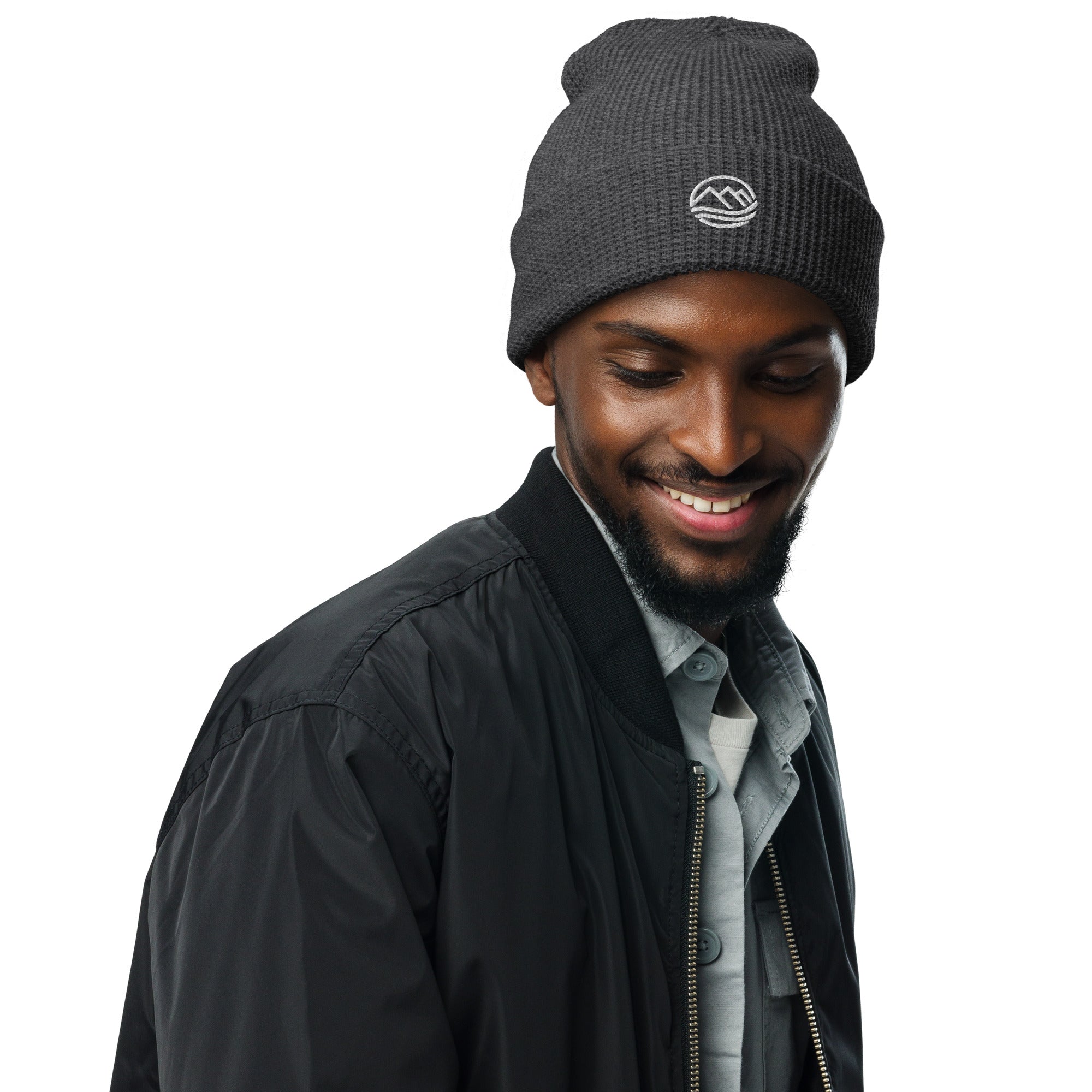 Human Made ❤️ Waffle Beanie cotton NAVY Human Made Men's Waffle Beanie Hat in Navy Human Made